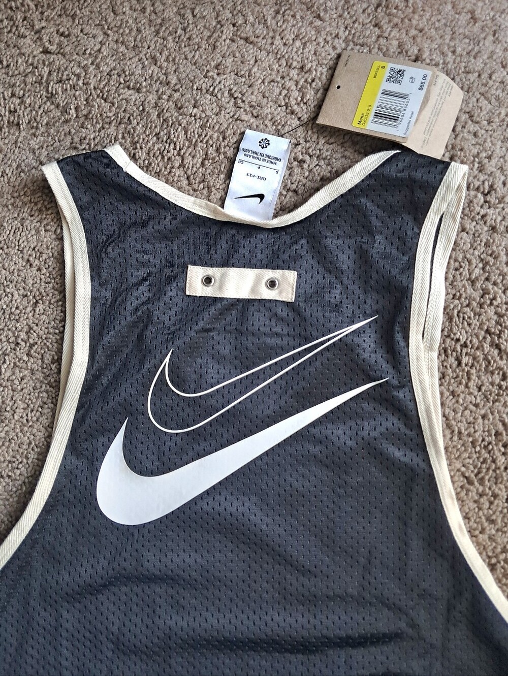 Nike Kevin Durant Kd Easy Black Cream Basketball Tank Jersey Size Small - Picture 2 of 6